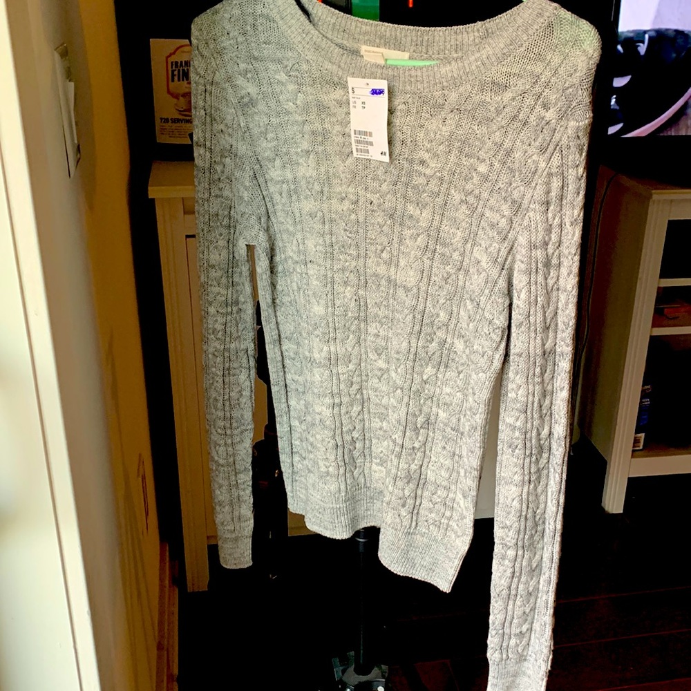 HM basic sweater grey womens sz xs